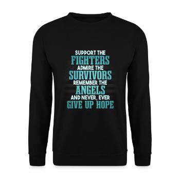PTSD Awareness Month - Unisex Sweatshirt - black - Front - Alina (178cm) & Michal (187cm)
