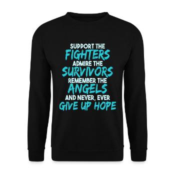 PTSD Awareness Month - Unisex Sweatshirt - black - Front - Alina (178cm) & Michal (187cm)