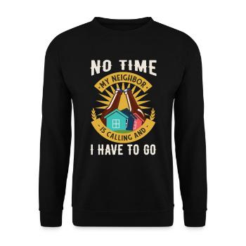 Nachbar Bier Lustig - Unisex Pullover - Schwarz - Vorne - Alina (178cm) & Michal (187cm)