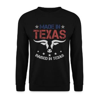Élevé Texas Texan - Sweat-shirt Unisexe - noir - Devant - Alina (178cm) & Michal (187cm)