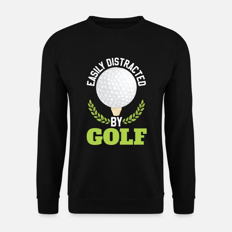 Easily Distracted By Golf - Unisex Sweatshirt - black