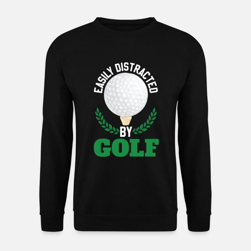 Easily Distracted By Golf - Unisex Sweatshirt - black
