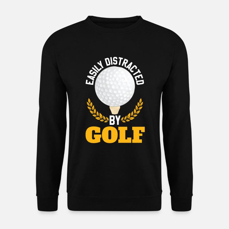 Facilement distrait par le golf - Sweat-shirt Unisexe - noir