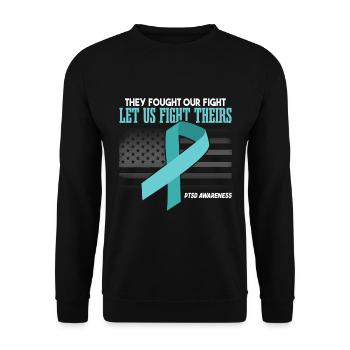 PTSD Awareness - Unisex Sweatshirt - black - Front - Alina (178cm) & Michal (187cm)