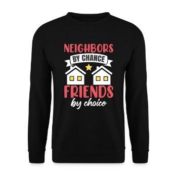 Woman Neighbor - Unisex Sweatshirt - black - Front - Alina (178cm) & Michal (187cm)