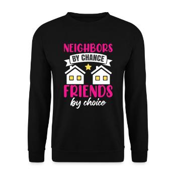 Village de quartier Neighbor Woman - Sweat-shirt Unisexe - noir - Devant - Alina (178cm) & Michal (187cm)