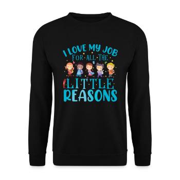 Professeur Montessori - Sweat-shirt Unisexe - noir - Devant - Alina (178cm) & Michal (187cm)