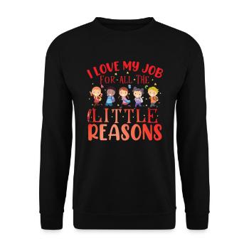 Daycare Teacher - Unisex Sweatshirt - black - Front - Alina (178cm) & Michal (187cm)