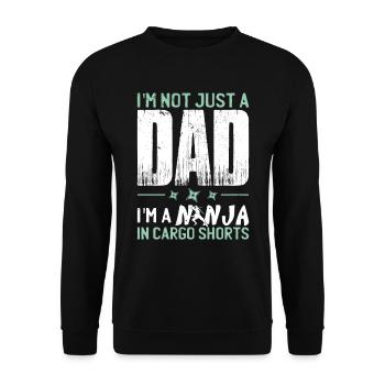 I'm A Ninja Funny Father's Day Dad - Unisex Sweatshirt - black - Front - Alina (178cm) & Michal (187cm)