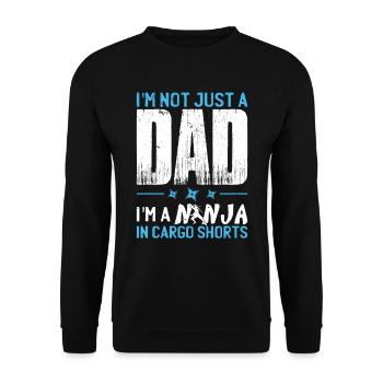 Drôle de papa disant - Sweat-shirt Unisexe - noir - Devant - Alina (178cm) & Michal (187cm)