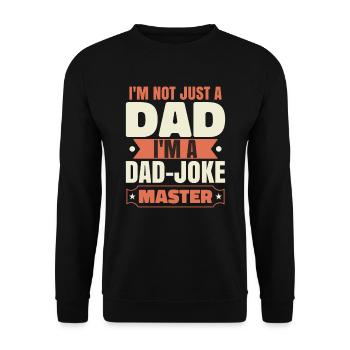 Dad Joke Master Funny Father's Day - Unisex Sweatshirt - black - Front - Alina (178cm) & Michal (187cm)
