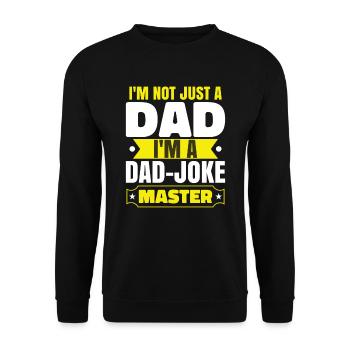Papa-Witz Meister Papa Papa Großvater Papa Witze - Unisex Pullover - Schwarz - Vorne - Alina (178cm) & Michal (187cm)
