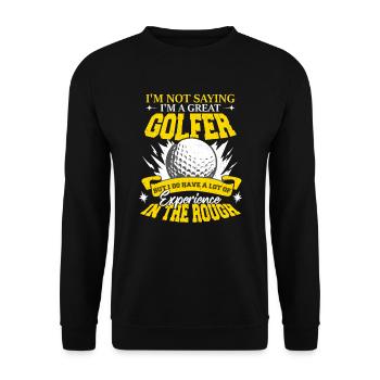 Je suis un grand golfeur - Sweat-shirt Unisexe - noir - Devant - Alina (178cm) & Michal (187cm)