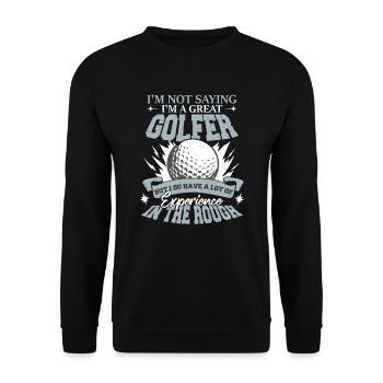 I'm A Great Golfer - Unisex Sweatshirt - black - Front - Alina (178cm) & Michal (187cm)