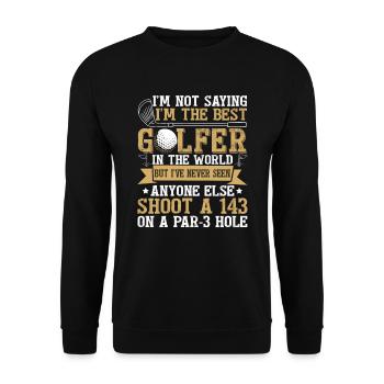Funny Golf - Unisex Sweatshirt - black - Front - Alina (178cm) & Michal (187cm)