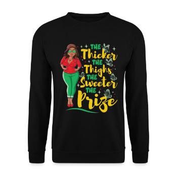 Juneteenth Women - Unisex Sweatshirt - black - Front - Alina (178cm) & Michal (187cm)