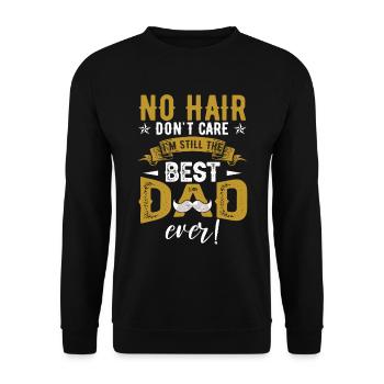 Bester Papa Papa Vatertag - Unisex Pullover - Schwarz - Vorne - Alina (178cm) & Michal (187cm)