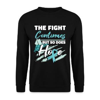 PTSD Warrior PTSD Awareness Month - Unisex Sweatshirt - black - Front - Alina (178cm) & Michal (187cm)