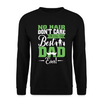 Best Dad Ever - Unisex Sweatshirt - black - Front - Alina (178cm) & Michal (187cm)