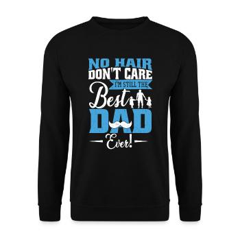Bester Vater aller Zeiten Vaterwitz Vatertag - Unisex Pullover - Schwarz - Vorne - Alina (178cm) & Michal (187cm)