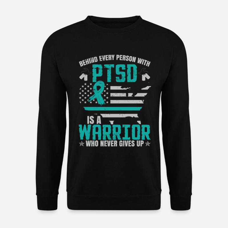 PTSD Warrior - Unisex Sweatshirt - black