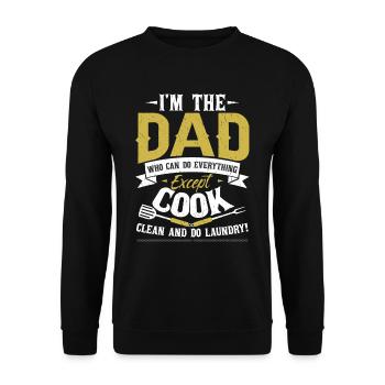 Lustige Pops Vatertag Witz Papa Papa Ehemann - Unisex Pullover - Schwarz - Vorne - Alina (178cm) & Michal (187cm)