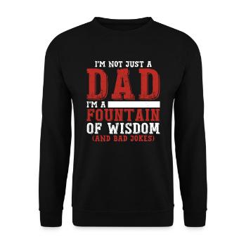 Papa Blague Drôle Fête des pères Papa - Sweat-shirt Unisexe - noir - Devant - Alina (178cm) & Michal (187cm)