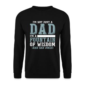 Lustiger Papa Humor Geburtstag - Unisex Pullover - Schwarz - Vorne - Alina (178cm) & Michal (187cm)