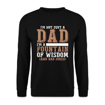 I'm Not Just A Dad | Funny Ninja Dad - Unisex Sweatshirt - black - Front - Alina (178cm) & Michal (187cm)
