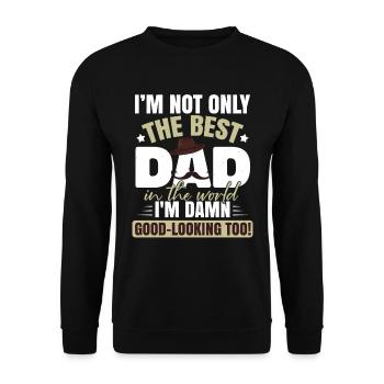 Ich bin der beste Vater - Unisex Pullover - Schwarz - Vorne - Alina (178cm) & Michal (187cm)