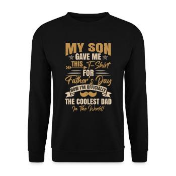Father's Day Coolest Dad - Unisex Sweatshirt - black - Front - Alina (178cm) & Michal (187cm)