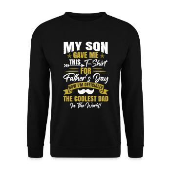 Drôle de blague de papa de fête des pères - Sweat-shirt Unisexe - noir - Devant - Alina (178cm) & Michal (187cm)