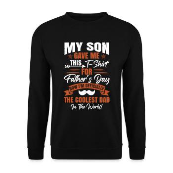 Cadeau de la fête des pères pour papa - Sweat-shirt Unisexe - noir - Devant - Alina (178cm) & Michal (187cm)