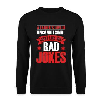 Husband Wife Dad Joke - Unisex Sweatshirt - black - Front - Alina (178cm) & Michal (187cm)
