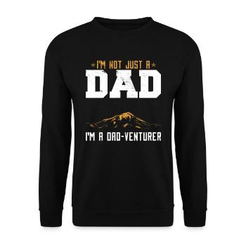 I'm A Dad Funny Dad Joke Pun Lover - Unisex Sweatshirt - black - Front - Alina (178cm) & Michal (187cm)