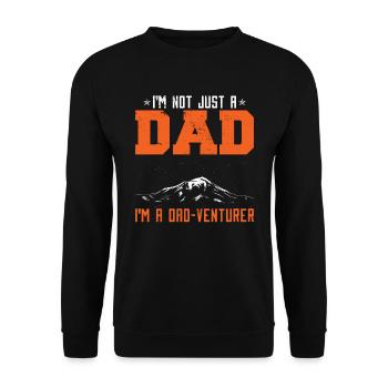 Je ne suis pas seulement un père, je suis un papa-aventurier - Sweat-shirt Unisexe - noir - Devant - Alina (178cm) & Michal (187cm)