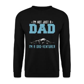 Papa-Abenteurer - Unisex Pullover - Schwarz - Vorne - Alina (178cm) & Michal (187cm)