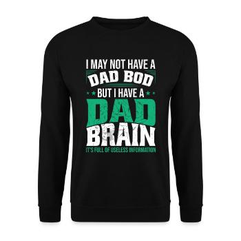 Drôle de cerveau de papa - Sweat-shirt Unisexe - noir - Devant - Alina (178cm) & Michal (187cm)