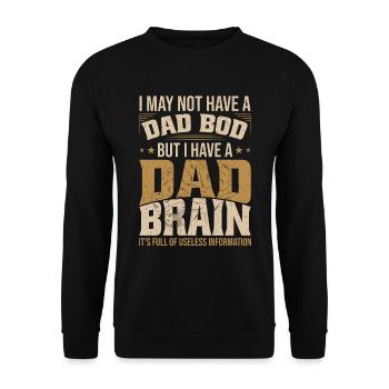 Lustiger Papa Bod Vatertag Papa - Unisex Pullover - Schwarz - Vorne - Alina (178cm) & Michal (187cm)