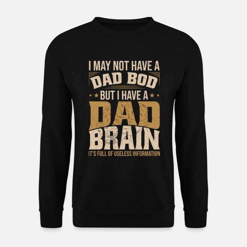 Lustiger Papa Bod Vatertag Papa - Unisex Pullover - Schwarz