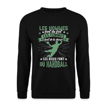 Les Dieux Font Du Handball - Sweat-shirt Unisexe - noir - Devant - Alina (178cm) & Michal (187cm)