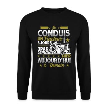 Fermier Cadeau Paysan - Sweat-shirt Unisexe - noir - Devant - Alina (178cm) & Michal (187cm)