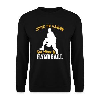 Handball Humour Enfants - Sweat-shirt Unisexe - noir - Devant - Alina (178cm) & Michal (187cm)