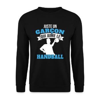 Handball Enfants Vêtements Amoureux du Handball - Sweat-shirt Unisexe - noir - Devant - Alina (178cm) & Michal (187cm)