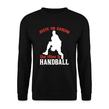 Handball Enfants Vêtements Amoureux du Handball - Sweat-shirt Unisexe - noir - Devant - Alina (178cm) & Michal (187cm)