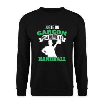 Handball Drôle - Sweat-shirt Unisexe - noir - Devant - Alina (178cm) & Michal (187cm)