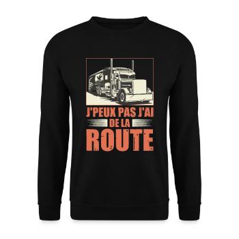 Camion Chauffeur Poids Lourd - Sweat-shirt Unisexe - noir - Devant - Alina (178cm) & Michal (187cm)
