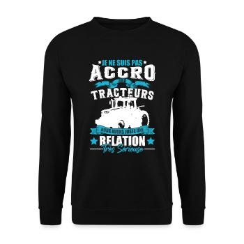 Cadeau Tracteur & Agriculture & Fermier - Sweat-shirt Unisexe - noir - Devant - Alina (178cm) & Michal (187cm)
