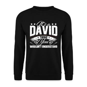 C’est une chose de David - Sweat-shirt Unisexe - noir - Devant - Alina (178cm) & Michal (187cm)