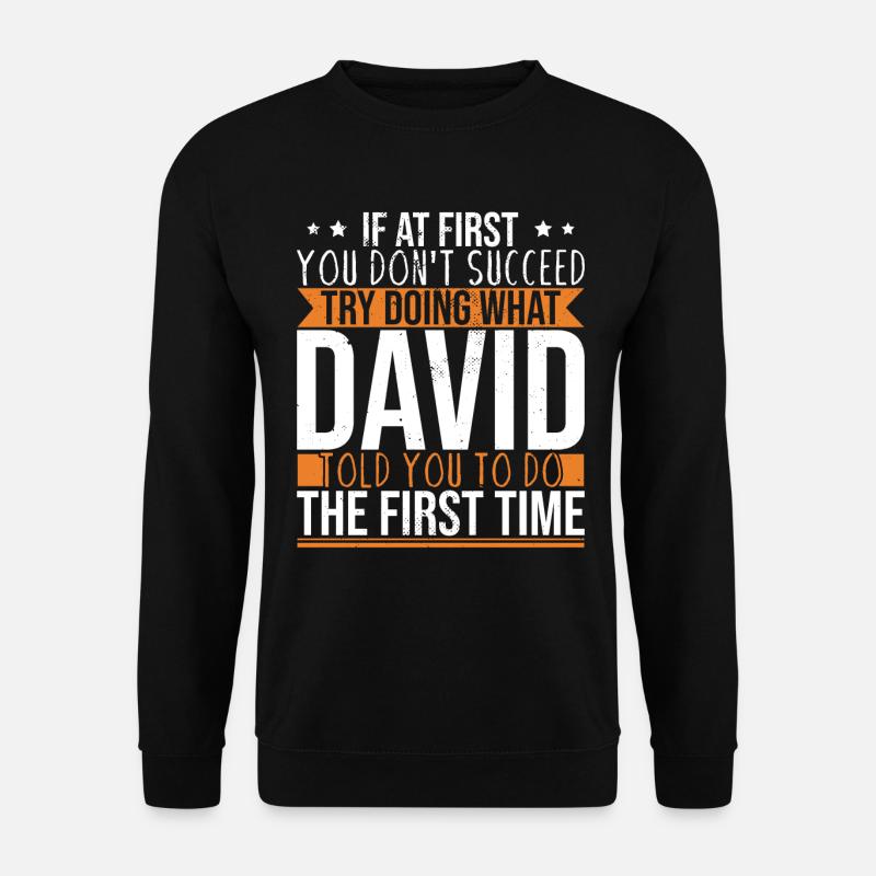 Lustiger David Dave - Unisex Pullover - Schwarz